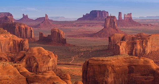 Located on the Utah-Arizona boarder, Monument Valley is renown for it's towering sandstone buttes