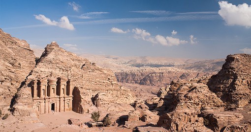 The half-built, half-carved into the rock city of Petra