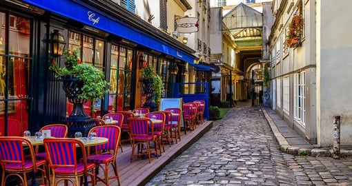 Parisian streets are lined with specialty food stores, restaurants, cafes and kitchen supplies