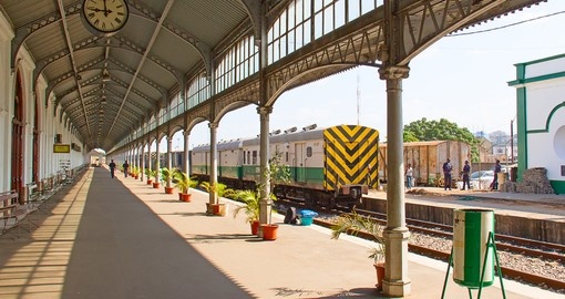 Main railway station and bus terminal of Maputo