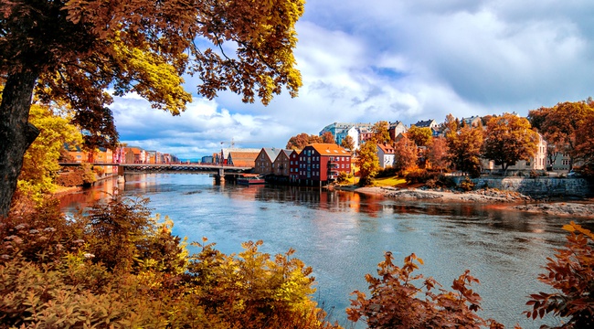 Trondheim, Norway in fall