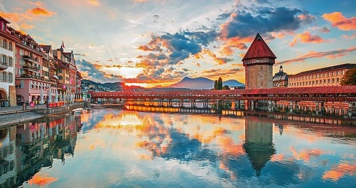 Cozy in amongst the Alps in Lucerne, known for its medieval architecture and sensational sights