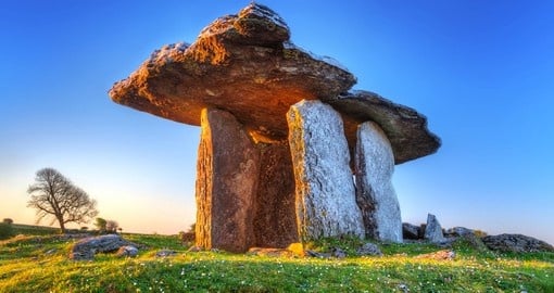 Poulnabrone portal tomb in Burren, Ireland