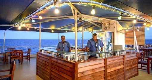 Enjoy the delicious food at Blue Lagoon Cruise Ship on your trip