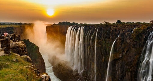 Forming the border between Zimbabwe and Zambia, Victoria Falls is know as 'The Smoke that Thunders'