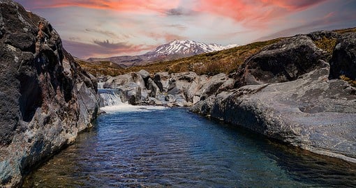 Tongariro National Park is home to three active volcanoes
