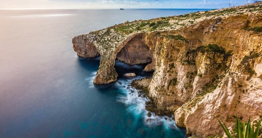 The Blue Grotto is a series of sea caverns on the south east coast of Malta