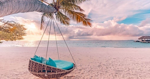 Enjoy the sunset in the Maldives