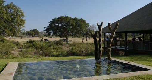 Spectacular views await you at the Bush Lodge on this South Africa vacation package.