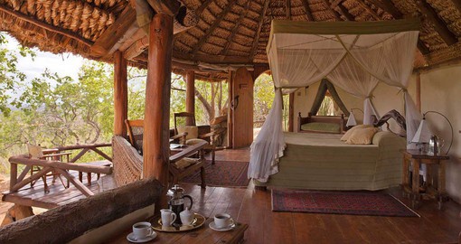 Enjoy the luxurious accommodation on your safari