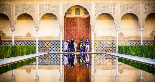 A mirror reflection at the Alhambra Palace