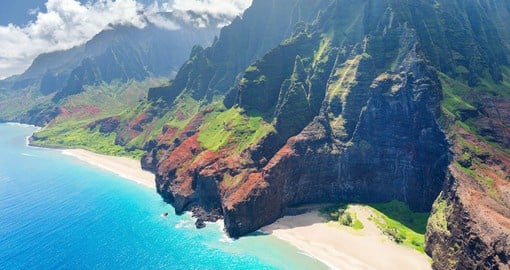 Stretching 17 miles along Kauai's North Shore, the Nā Pali Coast is a sacred place defined by extraordinary natural beauty