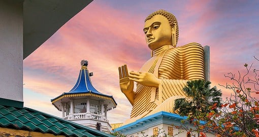 Stop at the Golden Temple in Dambulla on your Sri Lanka vacation