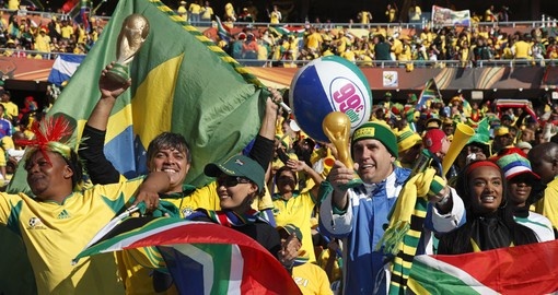 Bafana Bafana supporters in Johannesburg