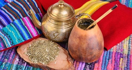 The traditional drink of mate