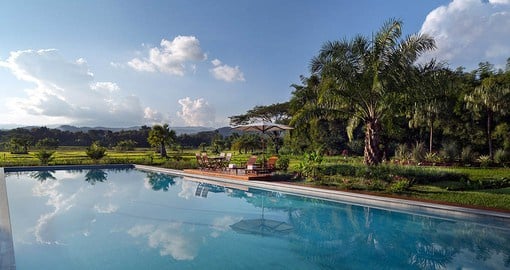 Relax by the pool at the luxurious Pa Sak Tong in Chiang Rai, Thailand