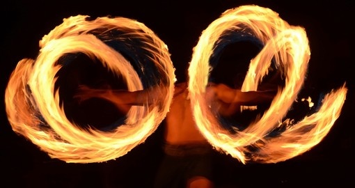 Samoan fire dancing