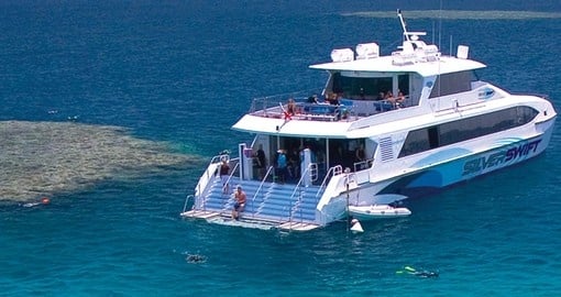 Your Australia Vacation includes a trip to The Great Barrier Reef aboard the Silverswift