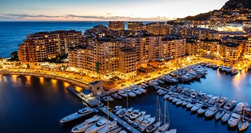 Fontvieille and Monaco harbor