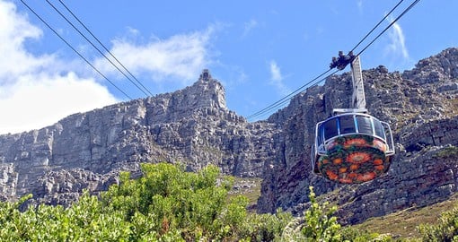 Take the funicular up to Table Mountain while on your South African vacation.