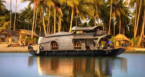 A typical houseboat of Kerala