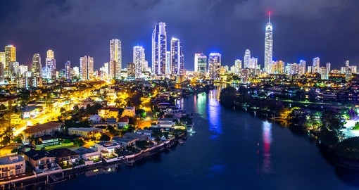 Enjoy the view of gold coast at night on your next visit