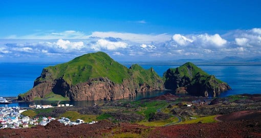 Heimaey, literally Home Island, is the largest in the Vestmannaeyjar archipelago