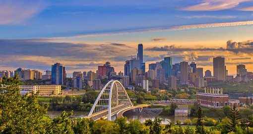 Capital of Alberta, Edmonton is located on the North Saskatchewan River