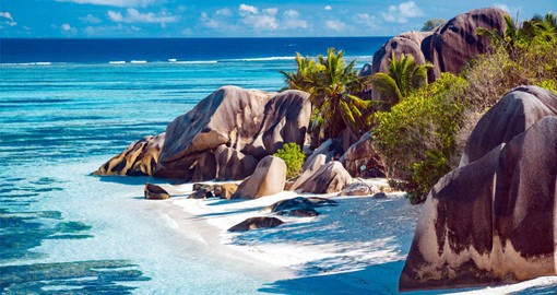 The Seychelles' dazzling white sand beaches are consider among the best on the planet