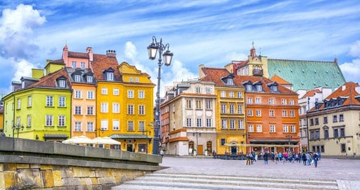 Warsaw's Old Town delights visitors with its colourful tenement houses and unique atmosphere