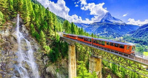 Admire the iconic Matterhorn from Zermatt, a town that sits at the base of its impressive beauty
