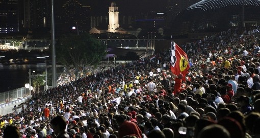 Spectators at the Singapore F1 Grand Prix