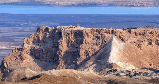 Overlooking the Dead Sea, Masada is a rugged natural fortress in the Judaean Desert
