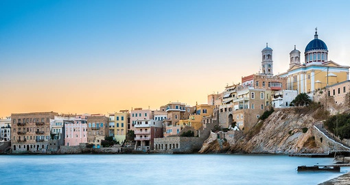 Island of Syros, the capital of the Cycladic Islands