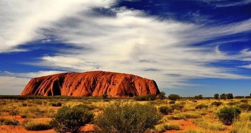 Experience Uluru (Ayers Rock) in the Australian Outback on yur next trip to Australia.