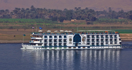Enjoy all the amenities The Sonesta Moon Goddess vessel can offer during your next Egypt tours.