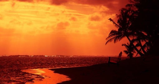Donot miss the chance to view the sunset in Rarotonga on your next vacations to New Zealand