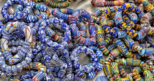 Made by the Ashanti and Krobo people, beads symbolize maturity in Ghanaian culture