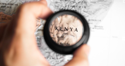 Antique map of Kenya