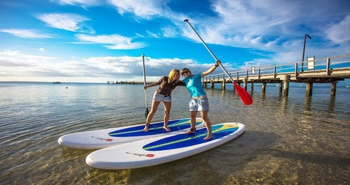 Stand-up paddle board on Fraser Island