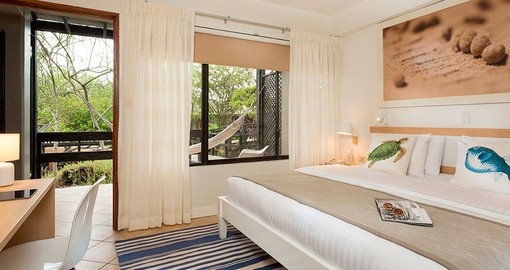 Relax in your suite after a day of adventure on your Galapagos Tour