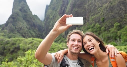 Taking a selfie, Maui