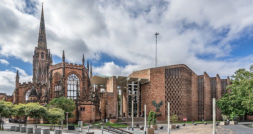 The Gothic Coventry Cathedral was destroyed in 1940 during a blitz