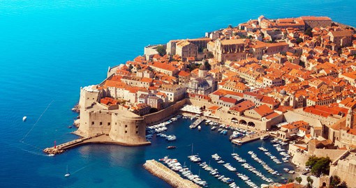 Dubrovnik's Old Town is encircled by stone walls completed in the 16th century