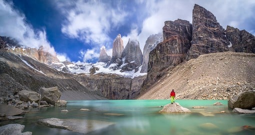 Soaring Mountains and glacial lakes are icons of Chile's Torres del Paine National Park