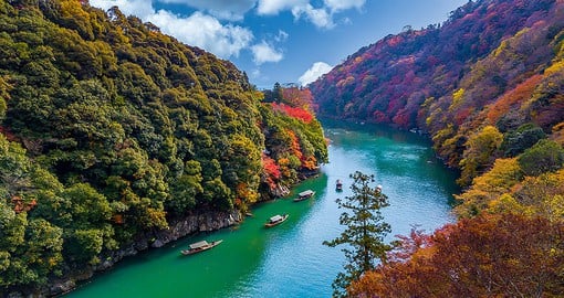 Arashiyama on the outskirts of Kyoto is a nationally designated Historic Site and Place of Scenic Beauty
