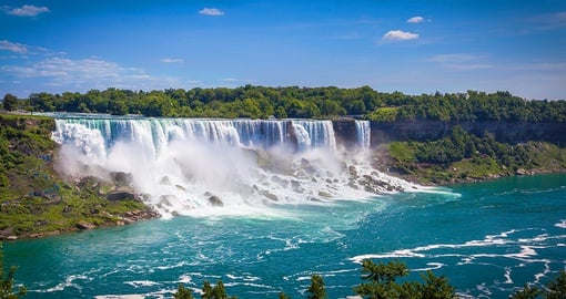 Niagara Falls on the Canadian border