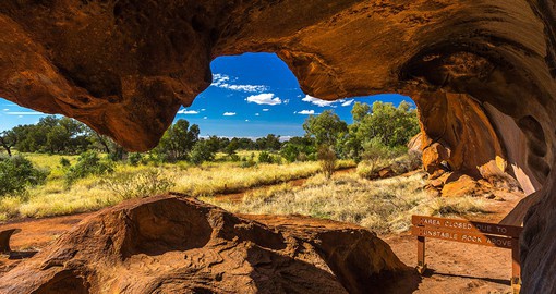 Enjoy a moment of reverence while exploring Uluru, a site sacred to the Anangu