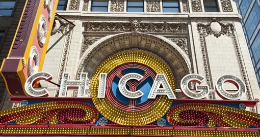 Chicago sign on building