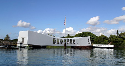 Pay respect to the lost lives of over 1,100 sailor and marines at the USS Arizona Memorial at Pearl Harbour